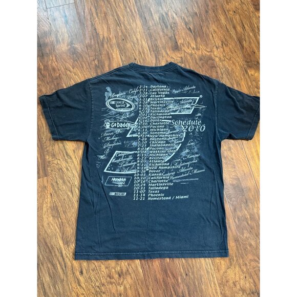 Vintage 2010 NASCAR Mark Martin GoDaddy Racing T-Shirt Black LG Full Graphic - Picture 4 of 6